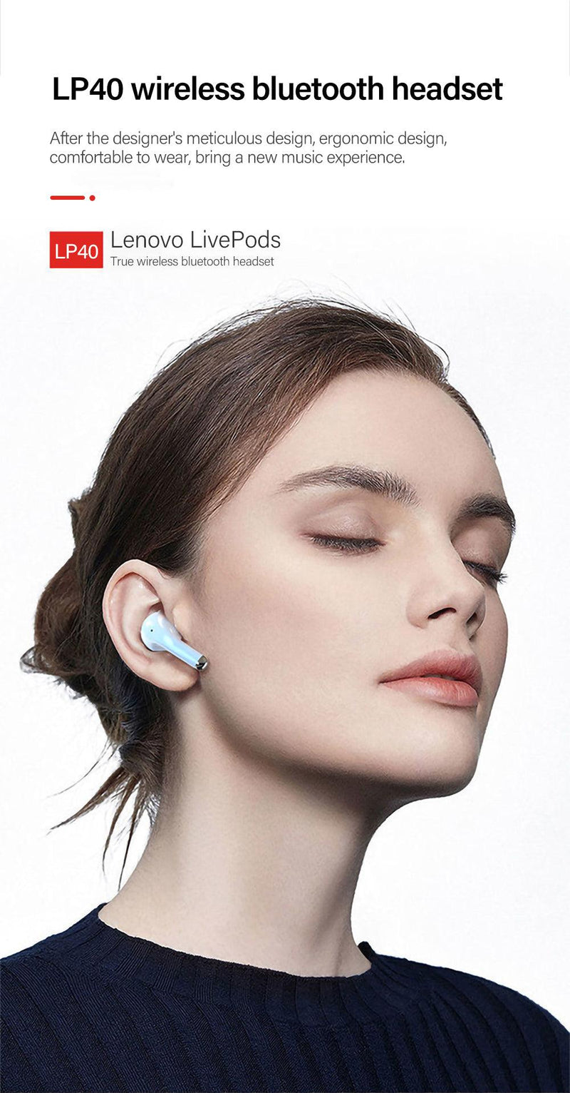 Fones de Ouvido Pro Lenovo sem fio Bluetooth - À prova d'água - iBonni Innovation Store