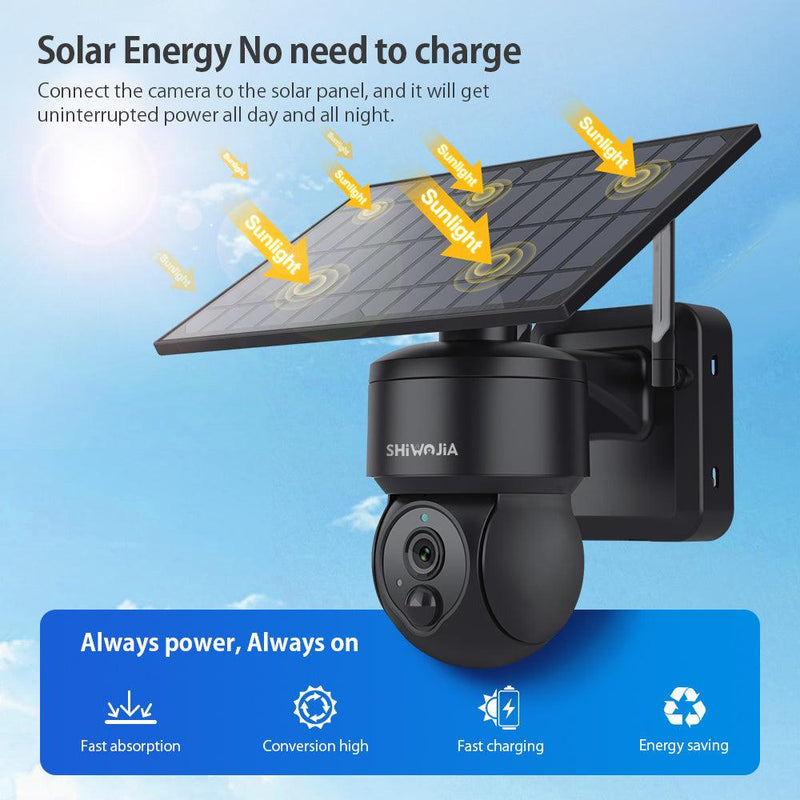 Câmera de Segurança Solar Wi Fi 1080p - Casa Inteligente - iBonni Innovation Store
